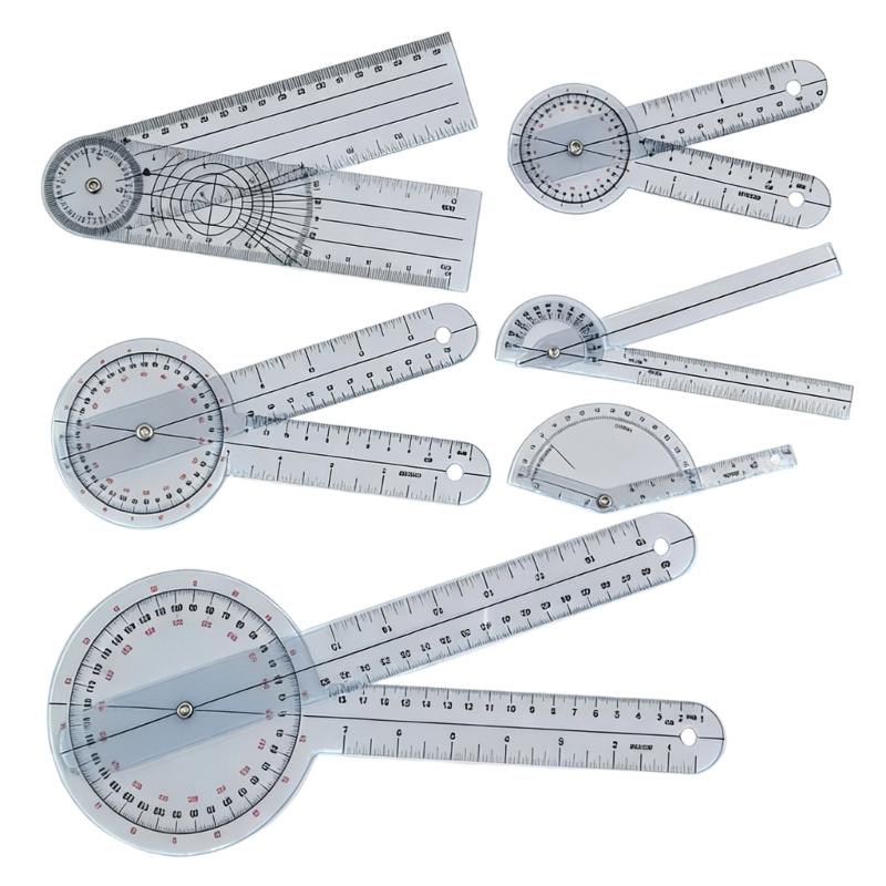 Lightweight And ABS Transparent Ruler Protractor With Easy Read Scale For Medicinal Professional In Rehabilitation Centers