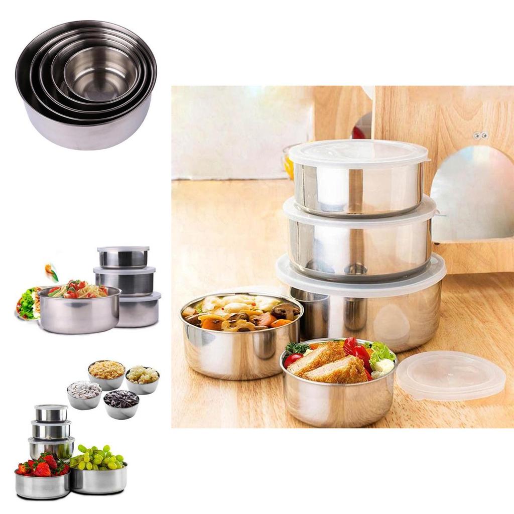 Versatile Stainless Steel Crisper Set With Sealed Lids For Long-lasting Freshness