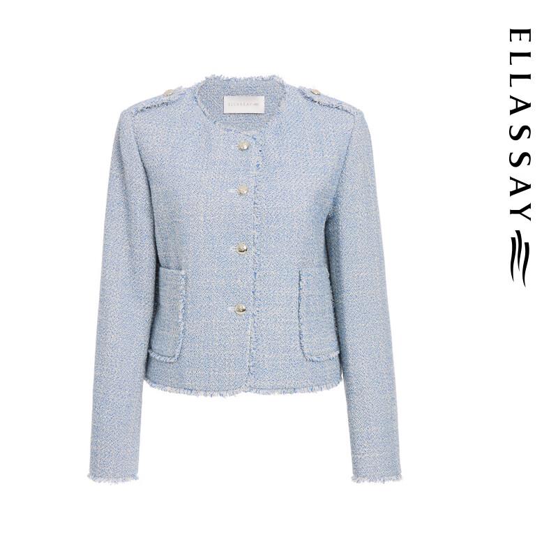 ELLASSAY Women's Woven Tweed Short Jacket