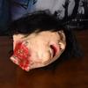 Halloween Horror Latex Head With Curly Hair For Haunted House Decor And Pranks