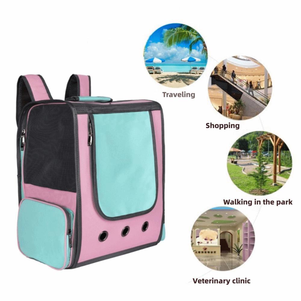 Breathable Cat Carrier Backpack Large Capacity Cat Transport Bag Durable Pet Carrying Bag  Cats