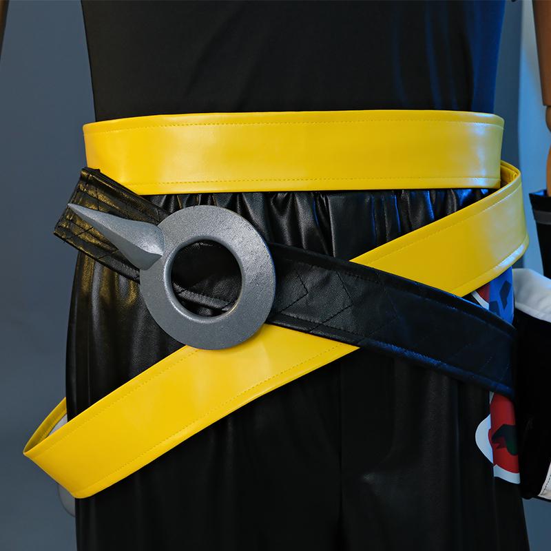 Spiel Lol Heartsteel Ezreal Cosplay Kostüm Lol Heartsteel Gq Ezreal Schwarz Unisex Anzug Halloween Komplettset mit Brille