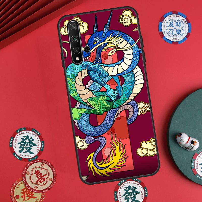 Fashion Chinese Dragon For Huawei Nova 12s 12i 7i 8i 11i Y73 Y70 Y90 Y60 Y72 Y61 Y91 9 10 SE P30 Pro P40 Lite Case