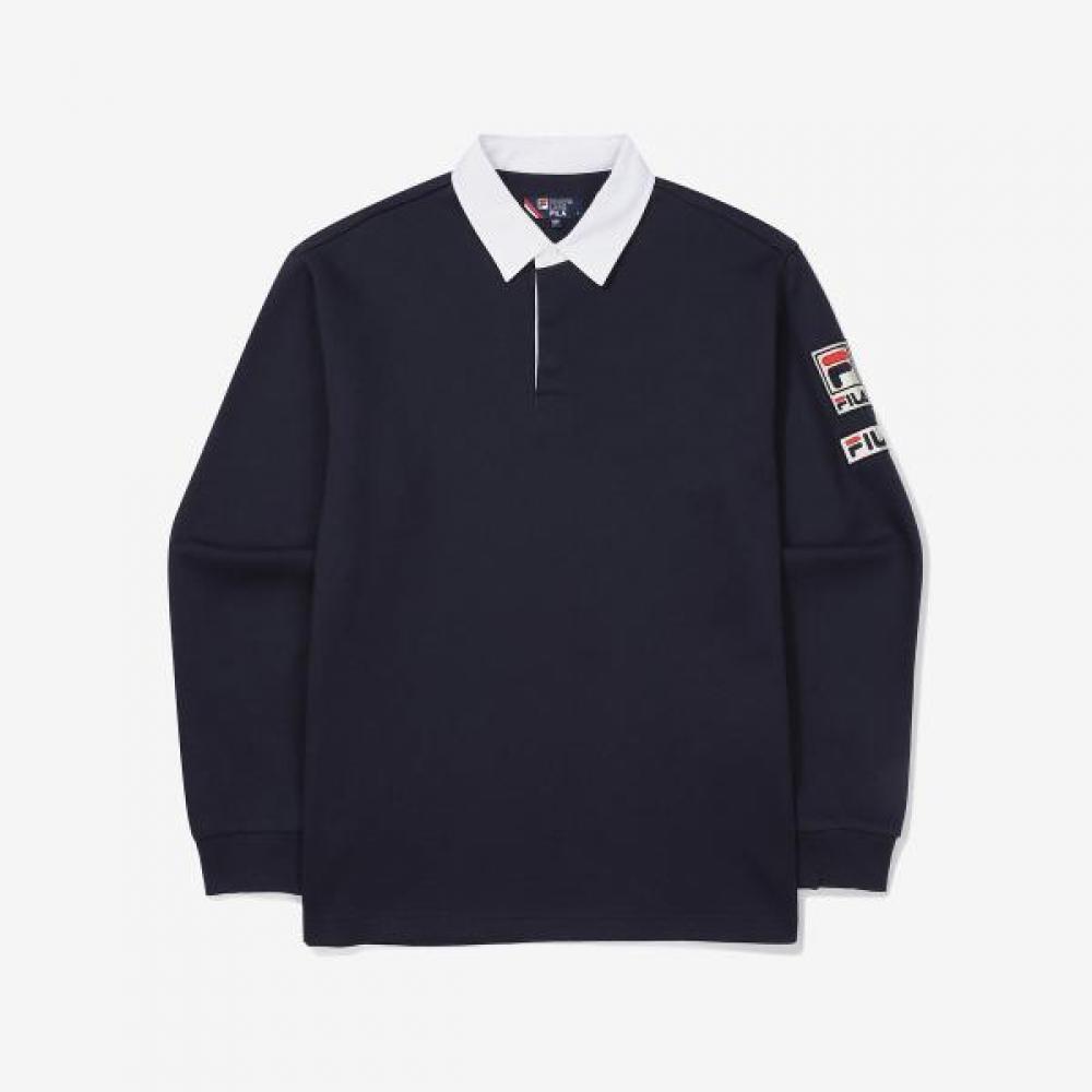 Fila Long Sleeve T shirT Tennis heriTage Collar navy/95