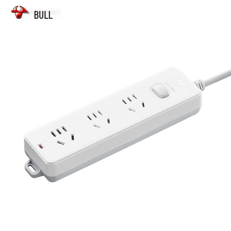 BULL GN-212 3-Outlet Power Strip with Master Switch
