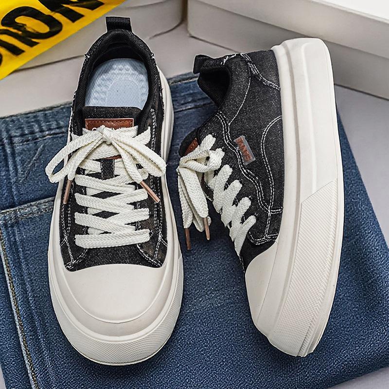 Soft washed denim shoes student sports canvas trendy shoes casual skateboard shoes 22 spring new
