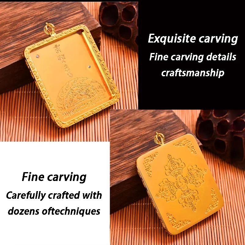 Mini Tangka Box Charms Nepal Boxes Pendant Tibetan Buddha Jin Gangchu Pendants Modern Creative Alloy Charm for Necklace Couple Ornaments Holiday Gift