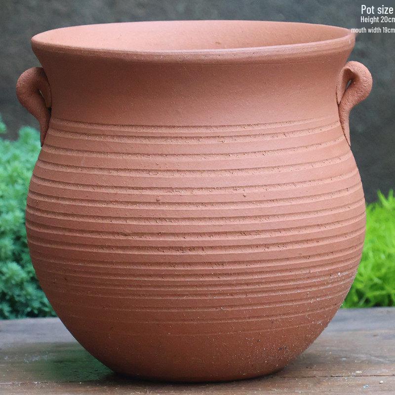 Sonderangebot: Retro Terrakotta Hoher Blumentopf für Sukkulenten oder Rettich