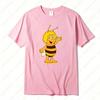 Maya die Biene Film Niedliches T-Shirt Lustige Sommermode Kurzarm Beliebtes Pendler-Unisex-T-Shirt Baumwolle Männer Frauen Harajuku Oberteile Geschenk