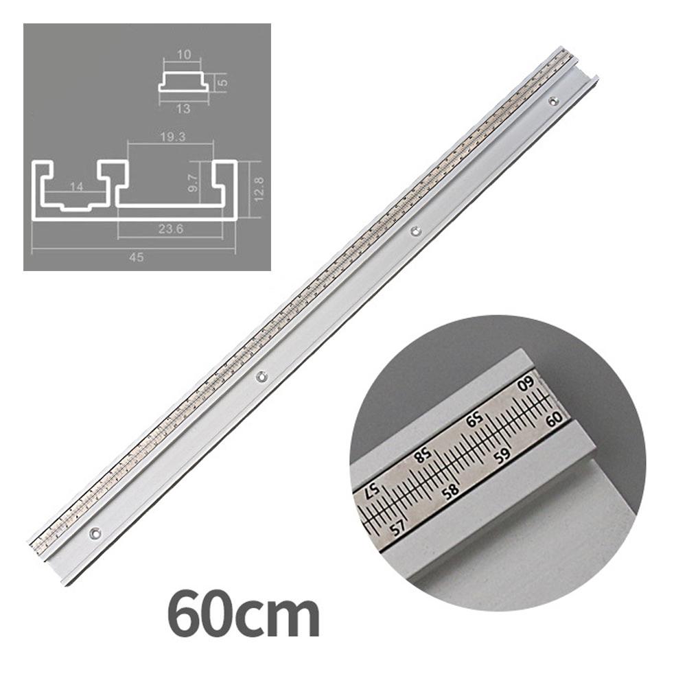 Robust Aluminum Alloy T Slot Miter Track 45 Type Removable Scale Bar for Flexible Jigs on Router and Band Saws