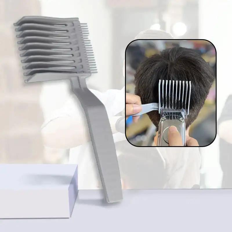 Men's gradient hairstyle comb hair cutting tool professional hair comb styling tools men flat top guide comb haircut clipper