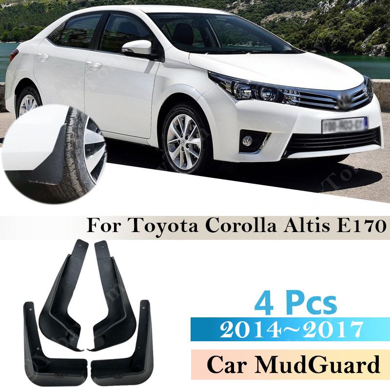

4 шт./компл. для Corolla Altis E170 2014-2017, брызговики на крыло, брызговик, брызговик, автомобильные аксессуары, автомобильный стиль, передняя и задняя часть