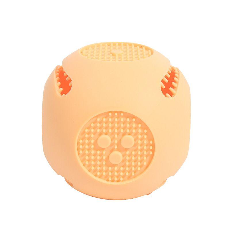 

New Arrival Pet Supplies Dog Food Leakage Toys Anti-Tearing Silicone Slow Food Fun Interactive Dice Matching Food Dropping Ball Yellow (Dice)