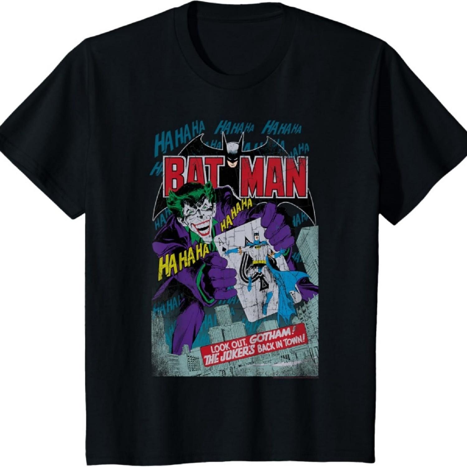 Футболка с принтом обложки комикса DC Comics Бэтмен и Джокер XXXXXL разноцветный