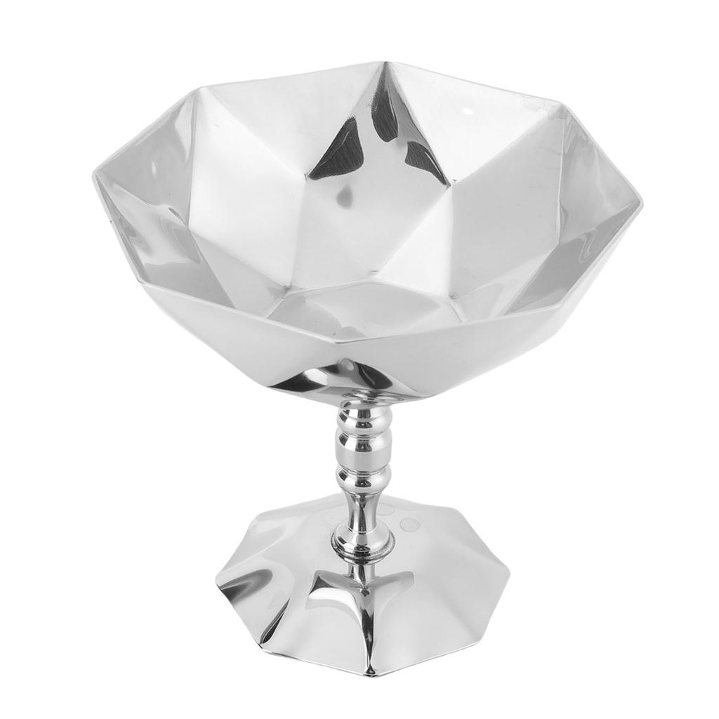 Nachtischbecher mit Fuß Multifunktionale Spülmaschinenfeste Edelstahl Eisbecher mit Fuß für Pudding Salat Snack