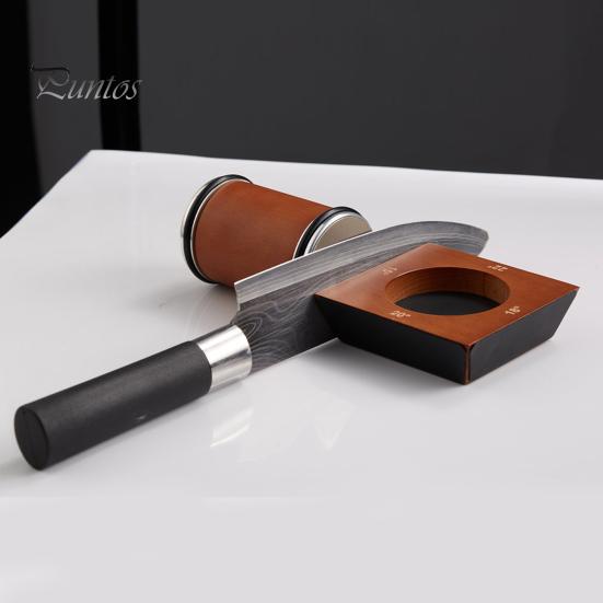 Knife Sharpener Roller Knife Sharpener Kit with Diamond Discs Kitchen Cutter Sharpening Tool with 4 Magnetic Angels (15 18 20 22 Degrees)