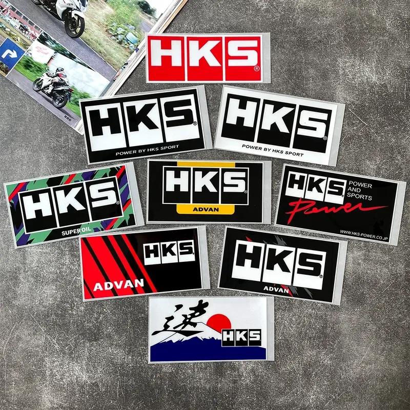 For HKS Sticker JDM Racing Decals Motorcycle Scooter Auto Window Bumper Car Decoration ADVAN Modified Accessories