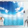 Swimming Pool Printed Shower Curtain Exercise Hobby Leisure Activity Theme Waterproof Fabric Bathroom Decor Screen with Hooks