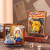 World Famous Painting Building Blocks Diy 3D Model Mona  Girl Wearing Pearl Earrings Model Assembled Toy Gift Home Decor