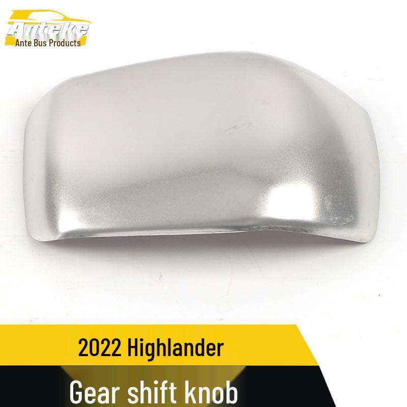 22 Highlander Shift Knob Decorative Stickers & Stainless Steel Center Console Lever Cover