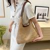 Retro Woven Tote Bag Straw Woven Bag New Large Capacity Underarm Bag Shoulder Bag Vacation Style Beach Bag Women