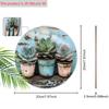 Rust Stains Succulent Bonsai Wooden Sign - Gardening Succulent Round Sign for Front Door, Porch, Fence Hanging Decor - Ideal Home Hanging Ornament