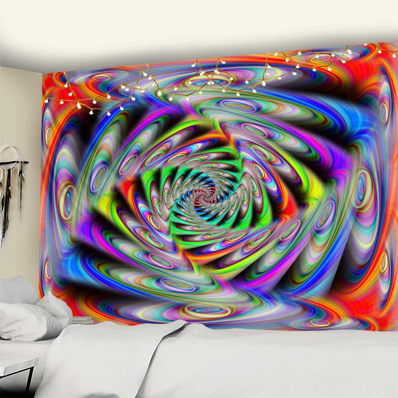 Психоделический водоворот гобелен настенный богемный хиппи абстрактный научная фантастика — фото 5