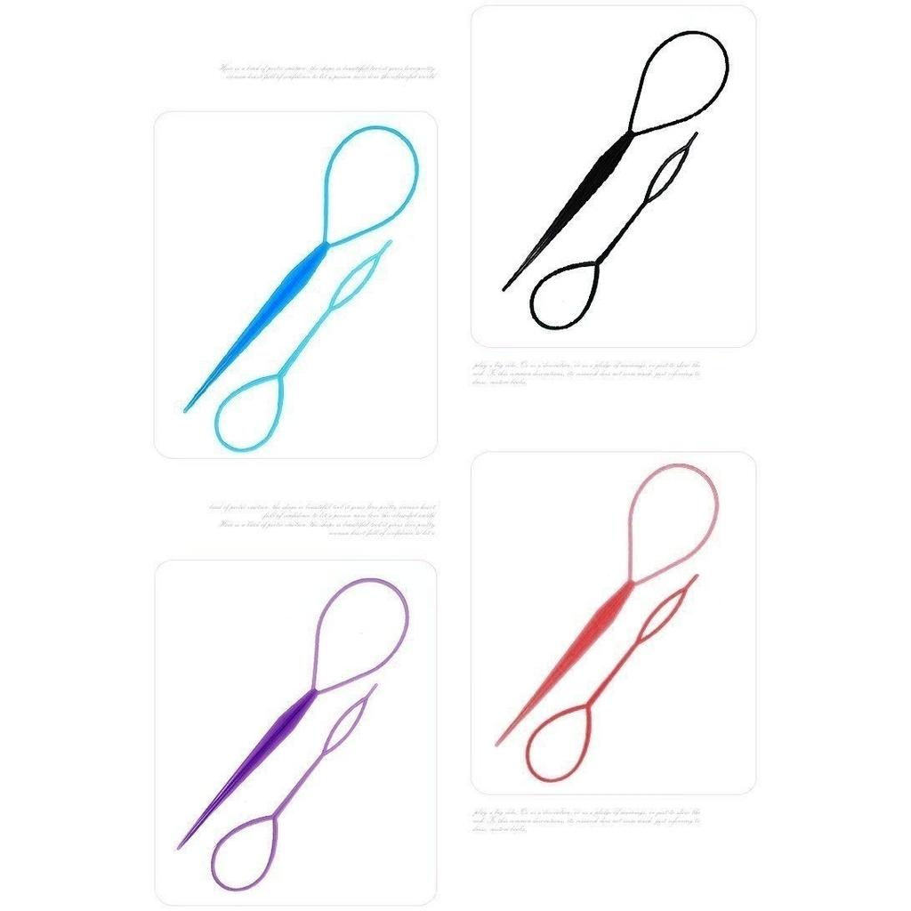 2 pezzi/set creatore di coda di cavallo anello di plastica nero clip coda di cavallo accessori per capelli treccia creatore strumento di styling per donne ragazze
