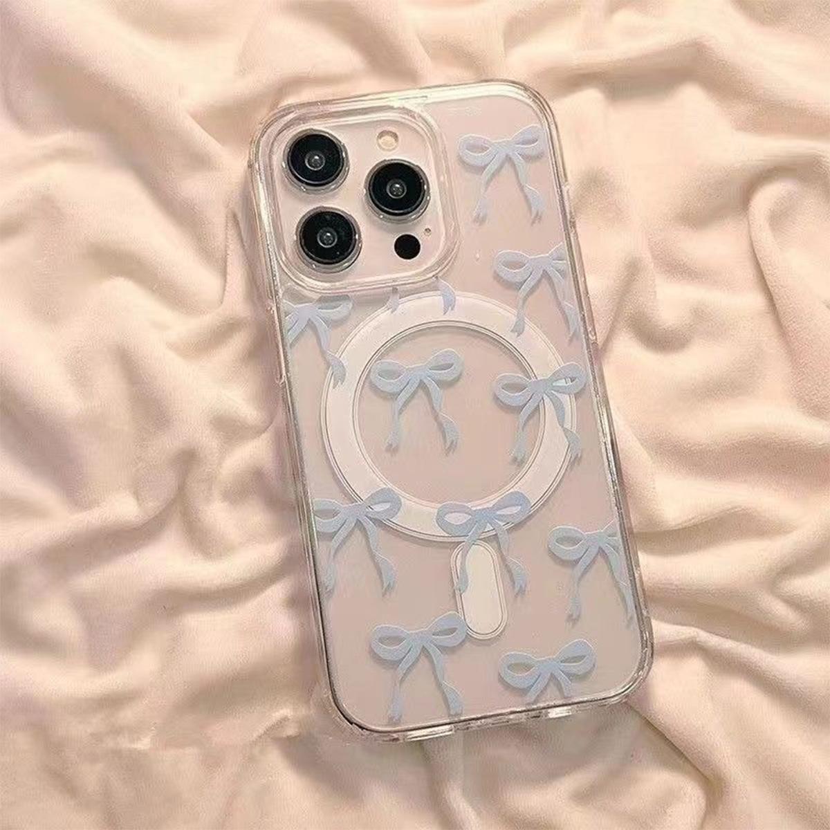 

Transparent Phone Case Magnetic Bracket for Apple Phone Protective Case for Apple Magnetic Phone Case Design Sense Niche For iPhone 17PROMAX