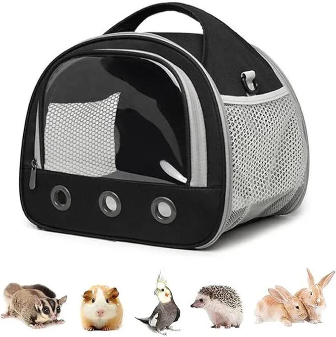 Professional Portable Small Animal Carrier Bag Guinea Pig Carrier Cage Pet Carrier for Hamster Hedgehog Parrots Rat and Other Small Animals