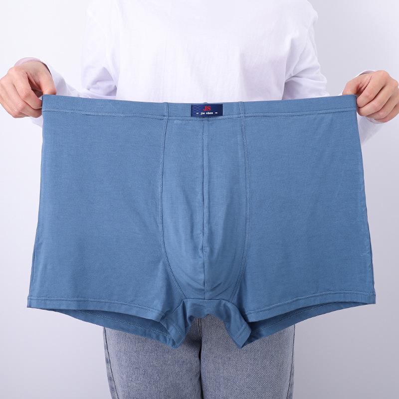 1 Pieces Big Size Men's Underwear Panties Boxer Briefs Modal Underpants Boy Undies Undershorts Solid Color Knickers L XL 2XL 3XL 4XL 5XL 6XL