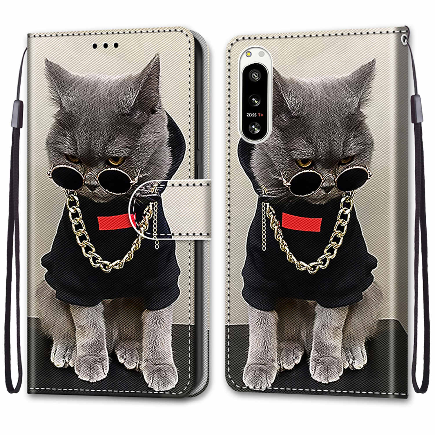 

Роскошный окрашенный кожаный чехол-книжка, защитный чехол для Sony Xperia 10 V/Sony Xperia 5 IV/Sony Xperia 10 IV/Sony Xperia 10 III/Xperia 1 IV Sony Xperia 1 IV