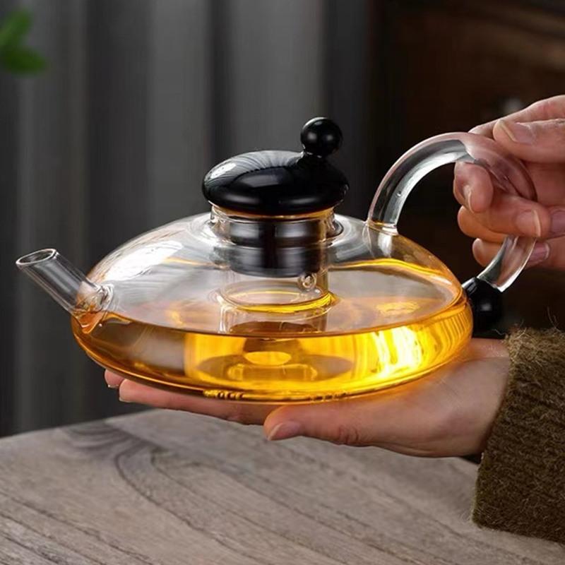 Mouse Shaped Heat-Resistant Glass Teaware With Tea Infuser Teapot And Tea Cup Set With Rat Tail Handle Coffee Pot Coffee Mug