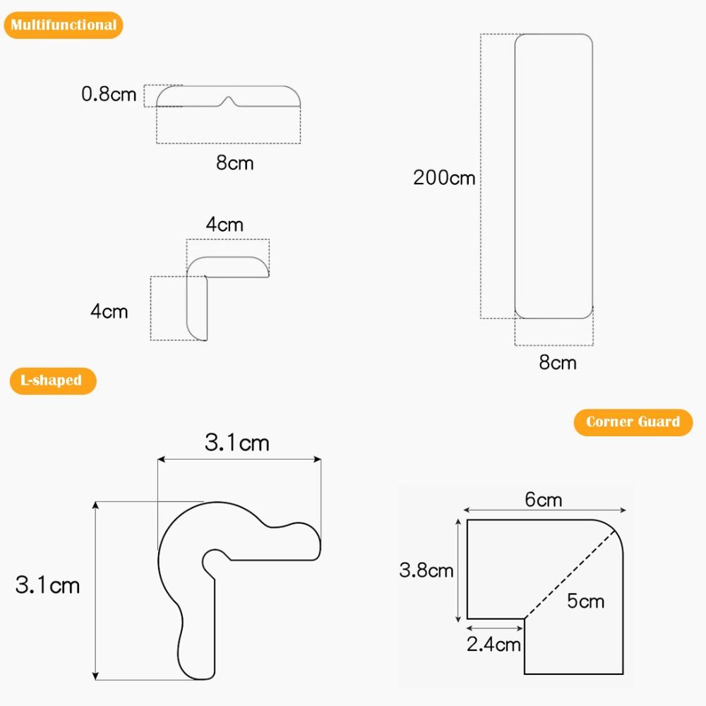 Duck Pattern Desk Edge Guard Strip 2m Wall Corner Protector  for Window Sill Bedside