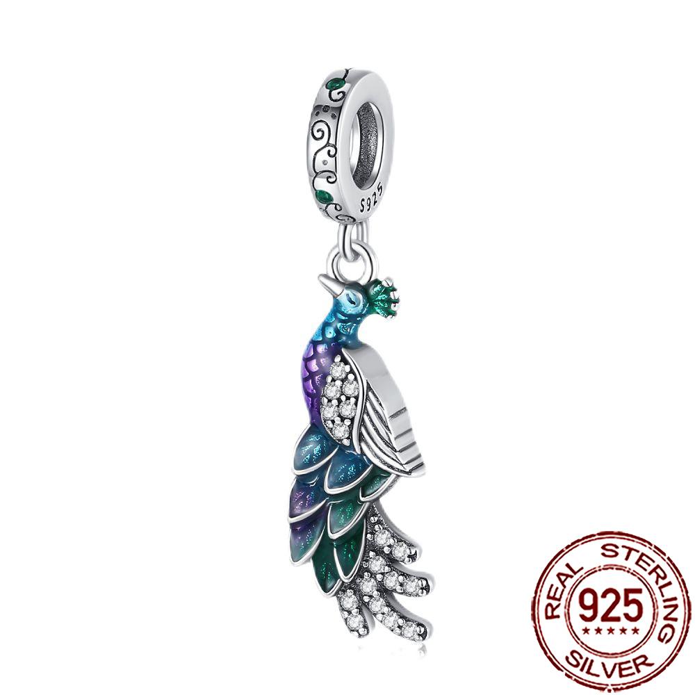 New Charms Copper Cat Dog Flamingo Chameleon Axolotl Animal Beads Fit Bracelet Necklace Women Diy Jewelry