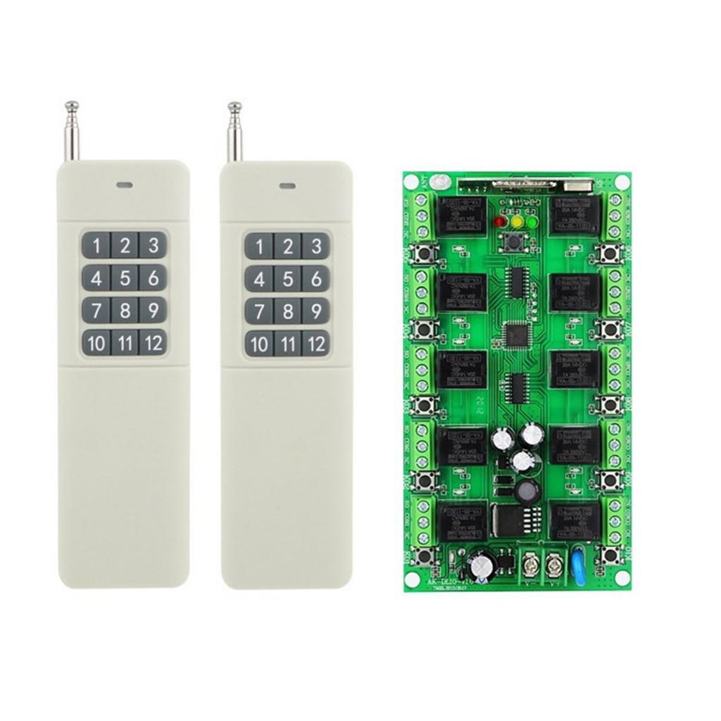 Multpurpose Remote Control Switches 10 Channel DC12V Learning Code Stable Signal Transmission for Projects Supplies