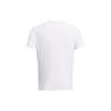 Under Armour Solid Logo Crew Neck Casual Short Sleeve T-Shirt Men Tops White 1382648-100