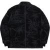 Li Ning X Jackie Chan Collaboration Kung Fu Series All Over Print Loose Fit Stand Collar Zipper Knit Cotton Jacket Men jackets Black AFMU027-2