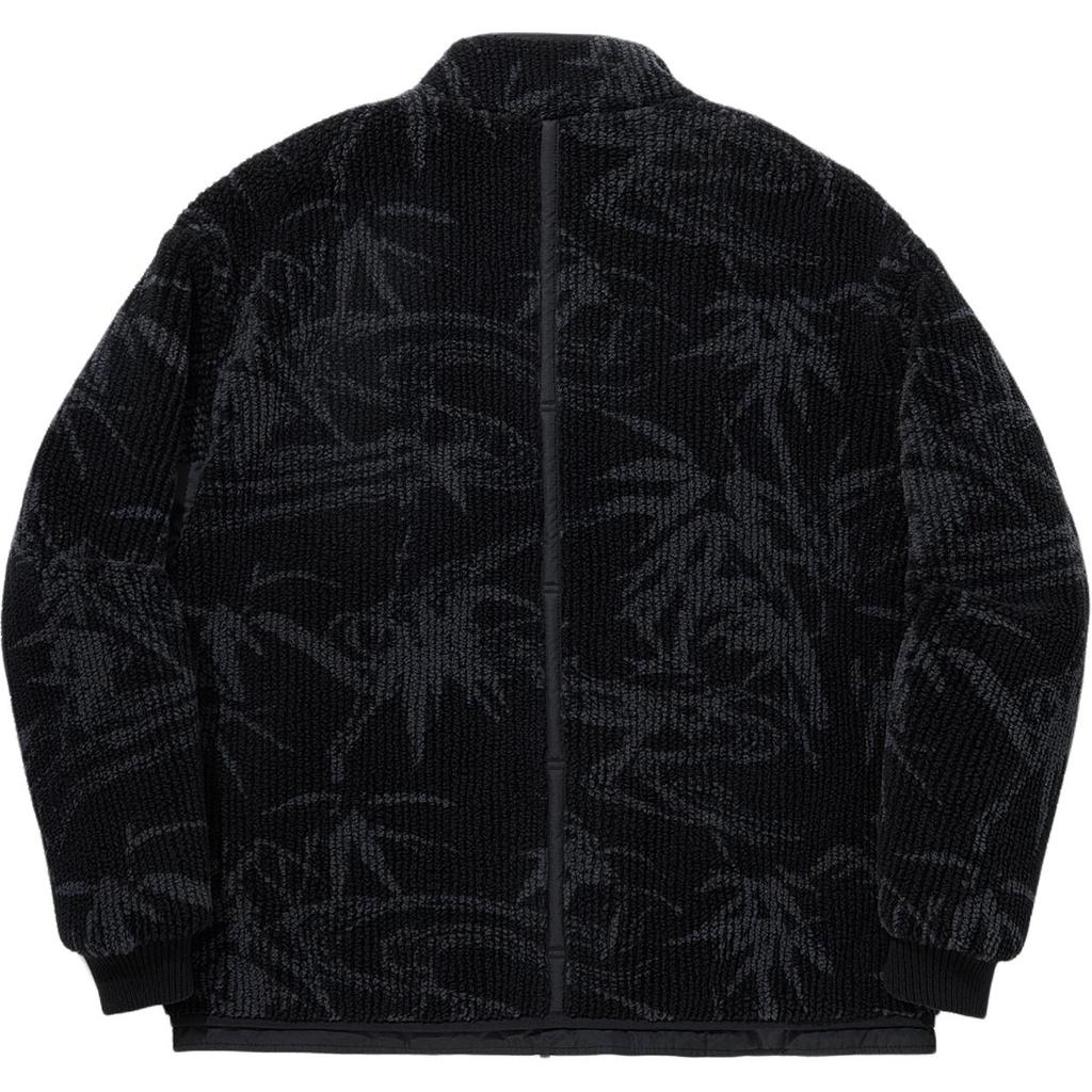 Li Ning X Jackie Chan Collaboration Kung Fu Series All Over Print Loose Fit Stand Collar Zipper Knit Cotton Jacket Men jackets Black AFMU027-2