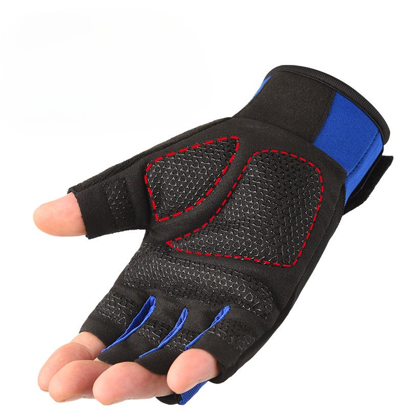 Half Finger Men's Palm Protection Anti Slip Wear Resistant Dumbbell Equipment Training Protective Fitness Gloves