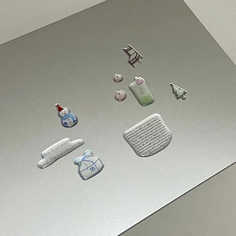 A Set Cute Computer Stickers, Funny Three-Dimensional Jelly Planner Decorative Stickers Mobile Phone Stickers