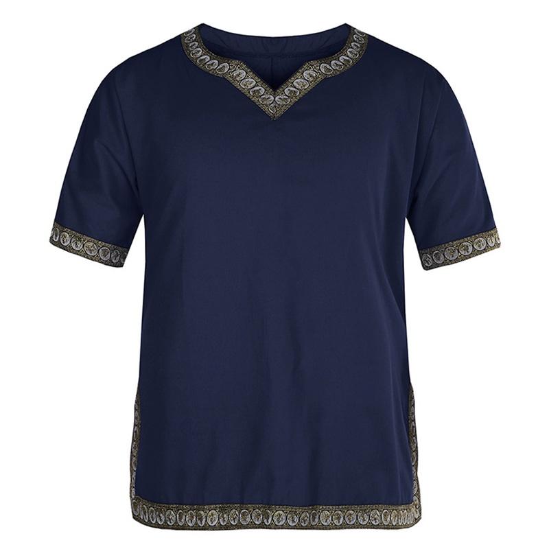 Medieval Renaissance Tunic Top Shirt Viking Norseman Saxon Men Cosplay Costume