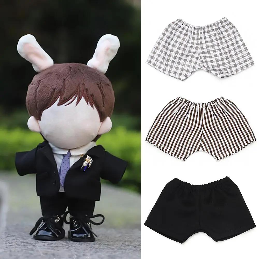 Gifts Solid Color Shorts Change Dressing Game Idol Dolls Clothes 20Cm Doll Pants Denim Jeans Stripes Lattice