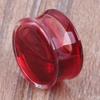 Doppel-Sattel-Ohrstecker Schmuck Transparente Acryl Flesh Tunnels Piercing für das tägliche Outfit
