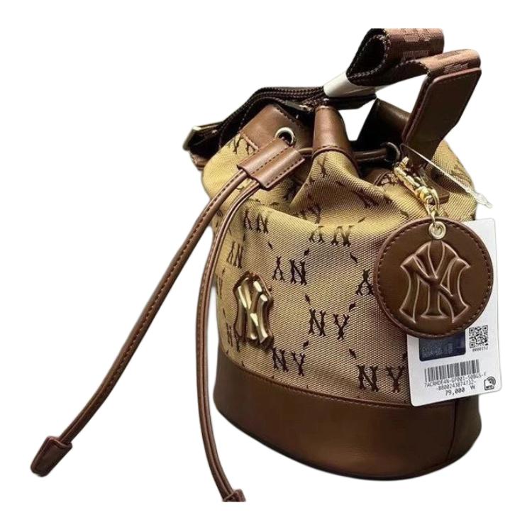 New MLB Polyester Shoulder Bag, Crossbody Bag Regular Women's Hazelnut Brown 7ACRMDE4N-50BGS