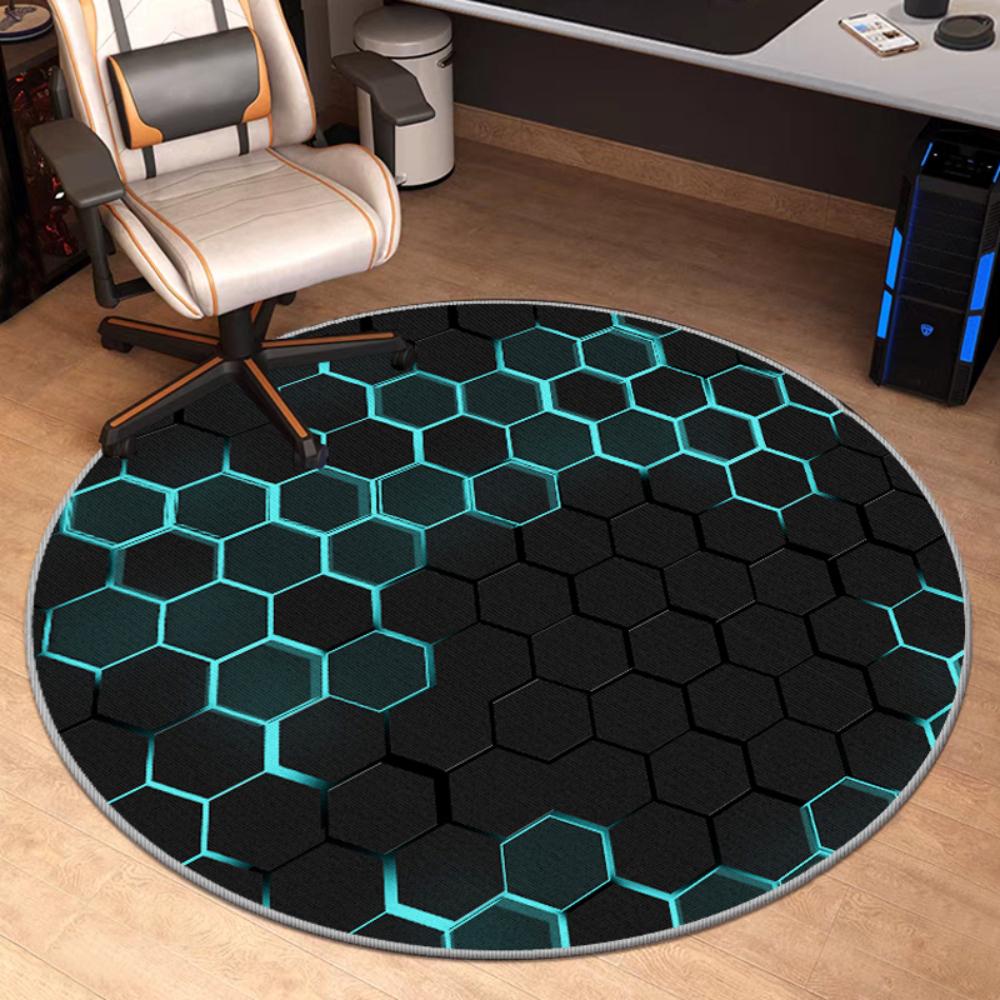 

Retro Video Game Print Circular Rug Fun Carpet for Living Room Bedroom Perfect Gift for Game Lovers Durable Floor Mat 40X40cm