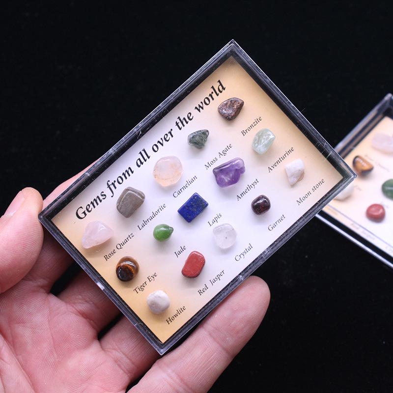 Yijingyuan Natürliches Kristall-Edelstein-Set für Kinder zum Lernen