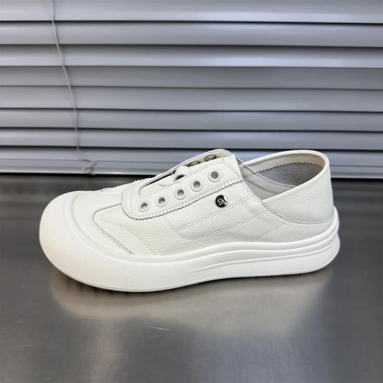 

2025 Осень Новые Женские Повседневные Туфли Круглый Носок Плоская Подошва Один Шаг Маленькие Белые Туфли Модные Все-сочетаемые Двойной Способ Носки Одинарные Туфли 40 белый