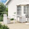 Garden Dining Chairs 2 pcs White and Taupe PP