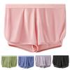 Wide Waistband Men Underwear Ice Silk Breathable Mesh Shorts Panties Solid Color Side Slit Loose Fit Underpants